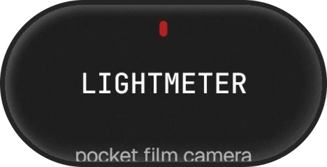 Lightmeter: Pocket Film Camera logo — iOS film camera app with a built-in light meter and film looks, with no AI processing